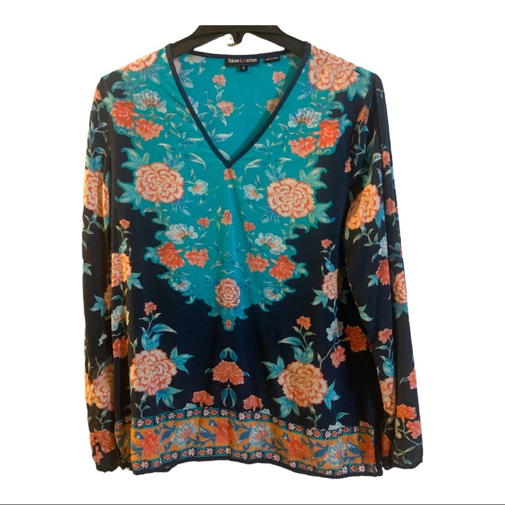 Tolani Collection Made in India V neck Floral S